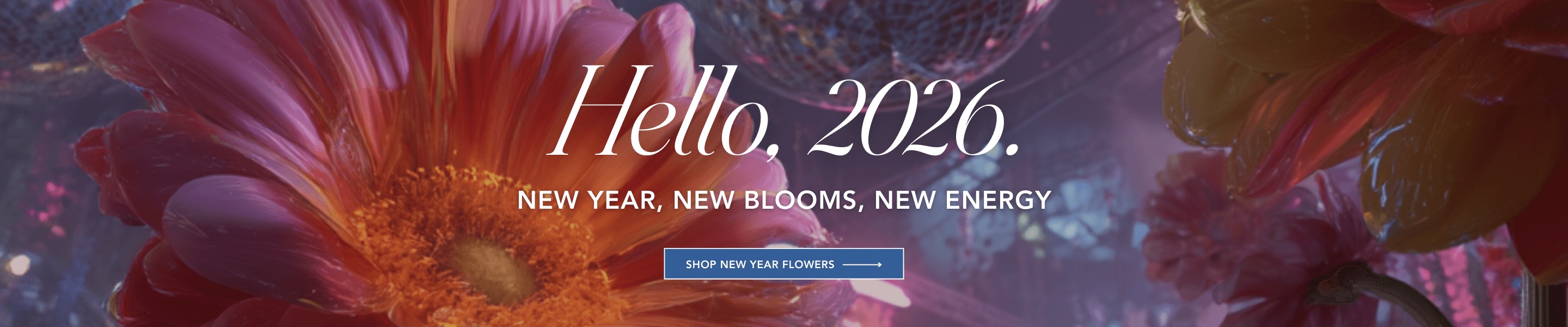 Hello, 2026. New Year, New Blooms, New Energy. Click here to shop for New Year Flowers.